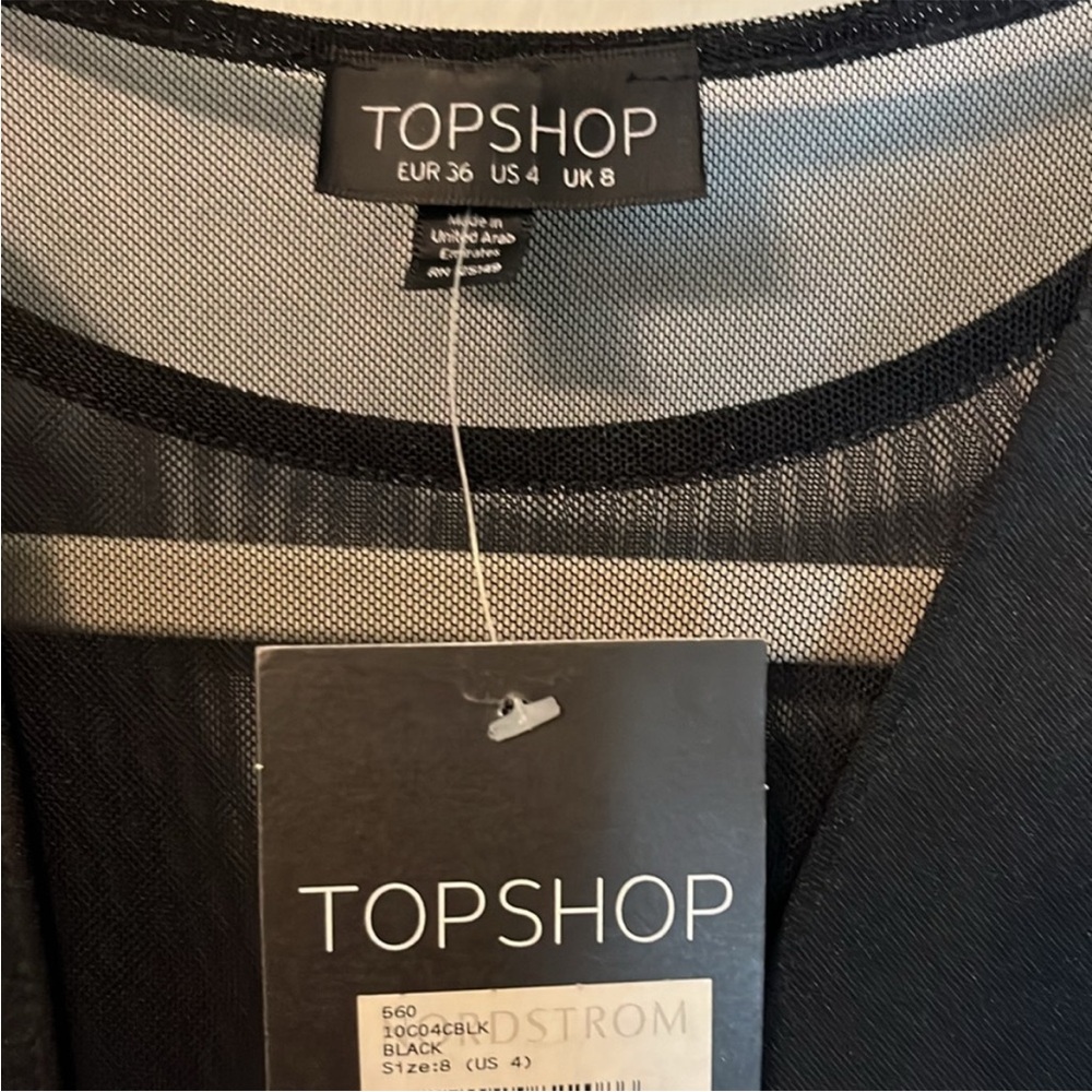 NWT Topshop Black Cocktail Dress Fit Flare
Embellished Jewels Cap Sleeve Size 4 - Picture 10 of 15